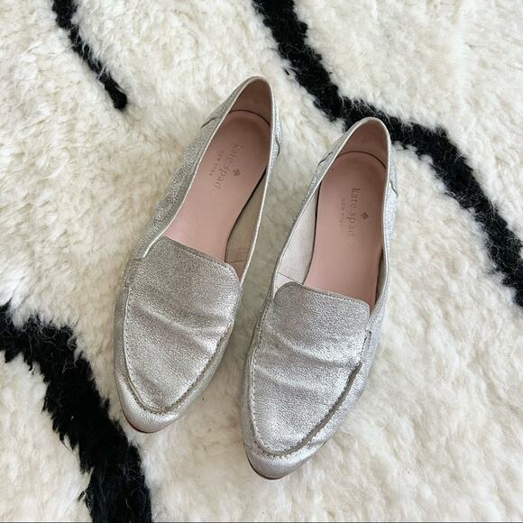 Kate Spade Carima Silver Metallic Loafers - Picture 2 of 12
